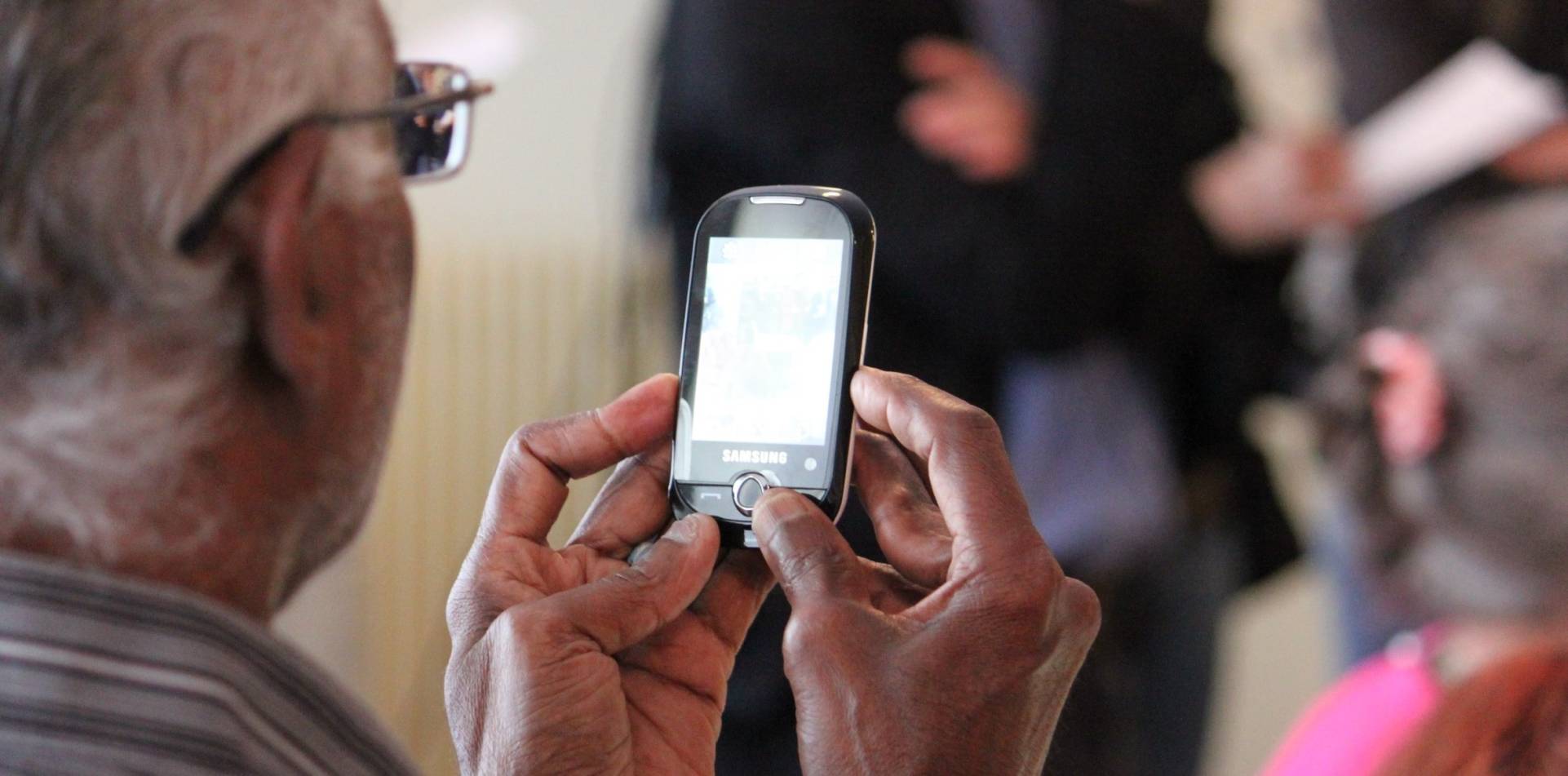 Man using a mobile phone